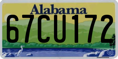 AL license plate 67CU172