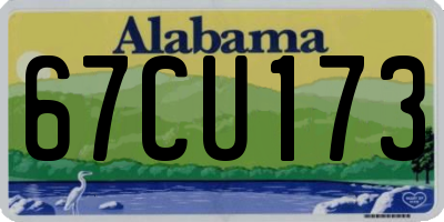 AL license plate 67CU173