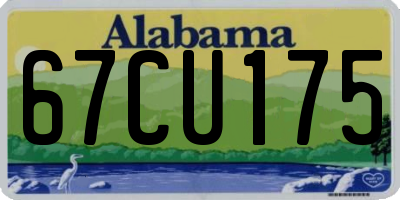 AL license plate 67CU175