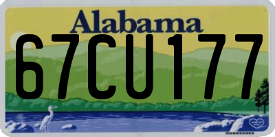 AL license plate 67CU177