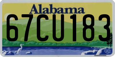 AL license plate 67CU183