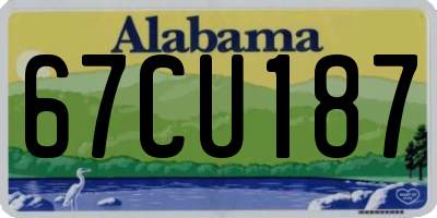 AL license plate 67CU187