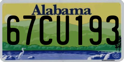 AL license plate 67CU193