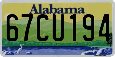 AL license plate 67CU194