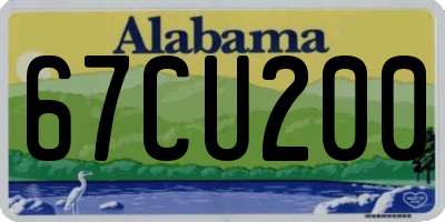 AL license plate 67CU200