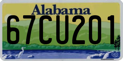 AL license plate 67CU201