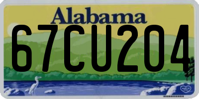 AL license plate 67CU204