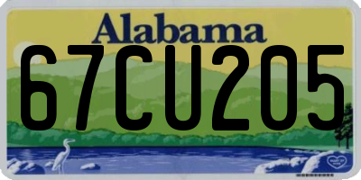 AL license plate 67CU205