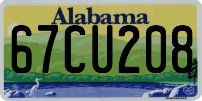 AL license plate 67CU208