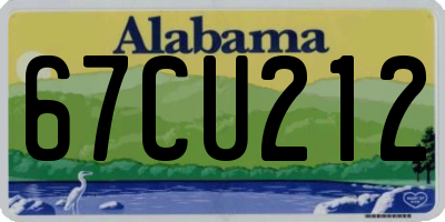 AL license plate 67CU212