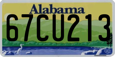 AL license plate 67CU213