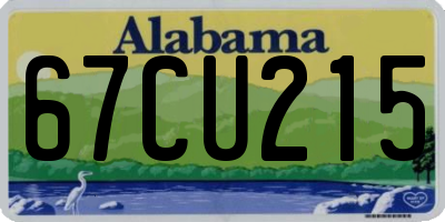 AL license plate 67CU215