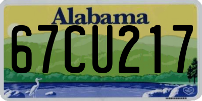 AL license plate 67CU217