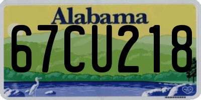 AL license plate 67CU218