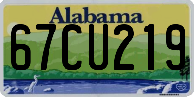 AL license plate 67CU219