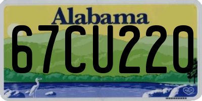 AL license plate 67CU220