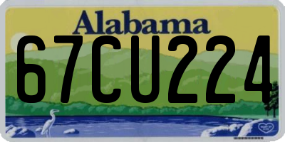 AL license plate 67CU224