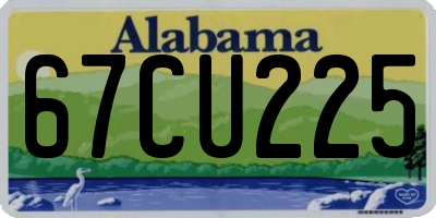 AL license plate 67CU225