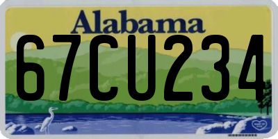 AL license plate 67CU234