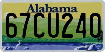 AL license plate 67CU240