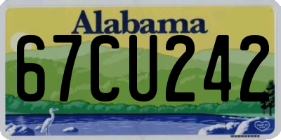 AL license plate 67CU242