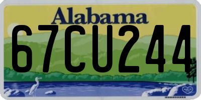 AL license plate 67CU244