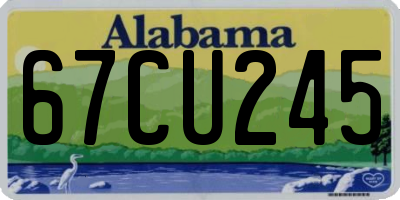 AL license plate 67CU245