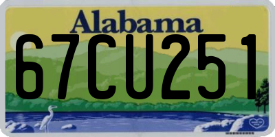 AL license plate 67CU251