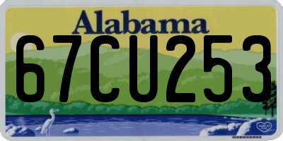 AL license plate 67CU253