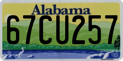 AL license plate 67CU257