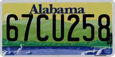 AL license plate 67CU258