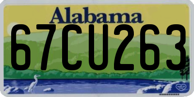 AL license plate 67CU263