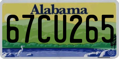 AL license plate 67CU265