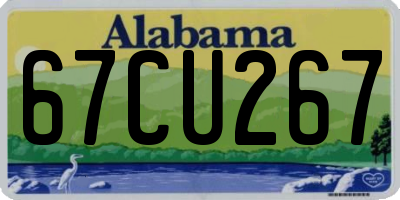 AL license plate 67CU267