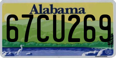 AL license plate 67CU269