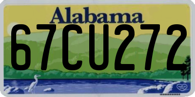 AL license plate 67CU272