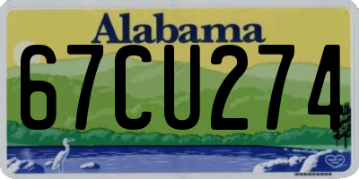 AL license plate 67CU274