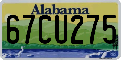 AL license plate 67CU275