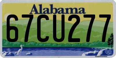 AL license plate 67CU277