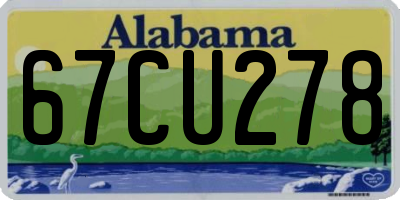 AL license plate 67CU278