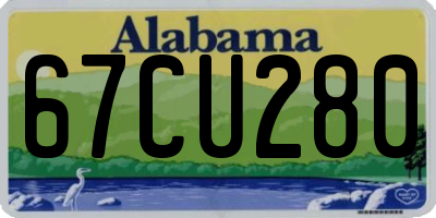 AL license plate 67CU280