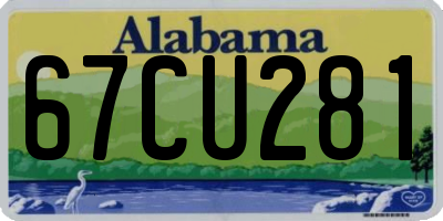 AL license plate 67CU281