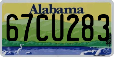 AL license plate 67CU283