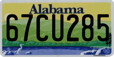 AL license plate 67CU285