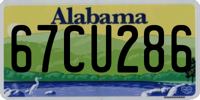 AL license plate 67CU286