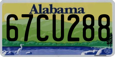 AL license plate 67CU288