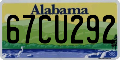 AL license plate 67CU292