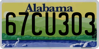 AL license plate 67CU303