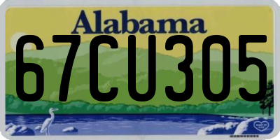 AL license plate 67CU305