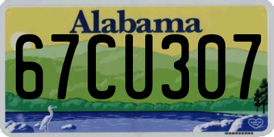 AL license plate 67CU307